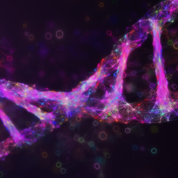 Stylized illustration of a DNA helix