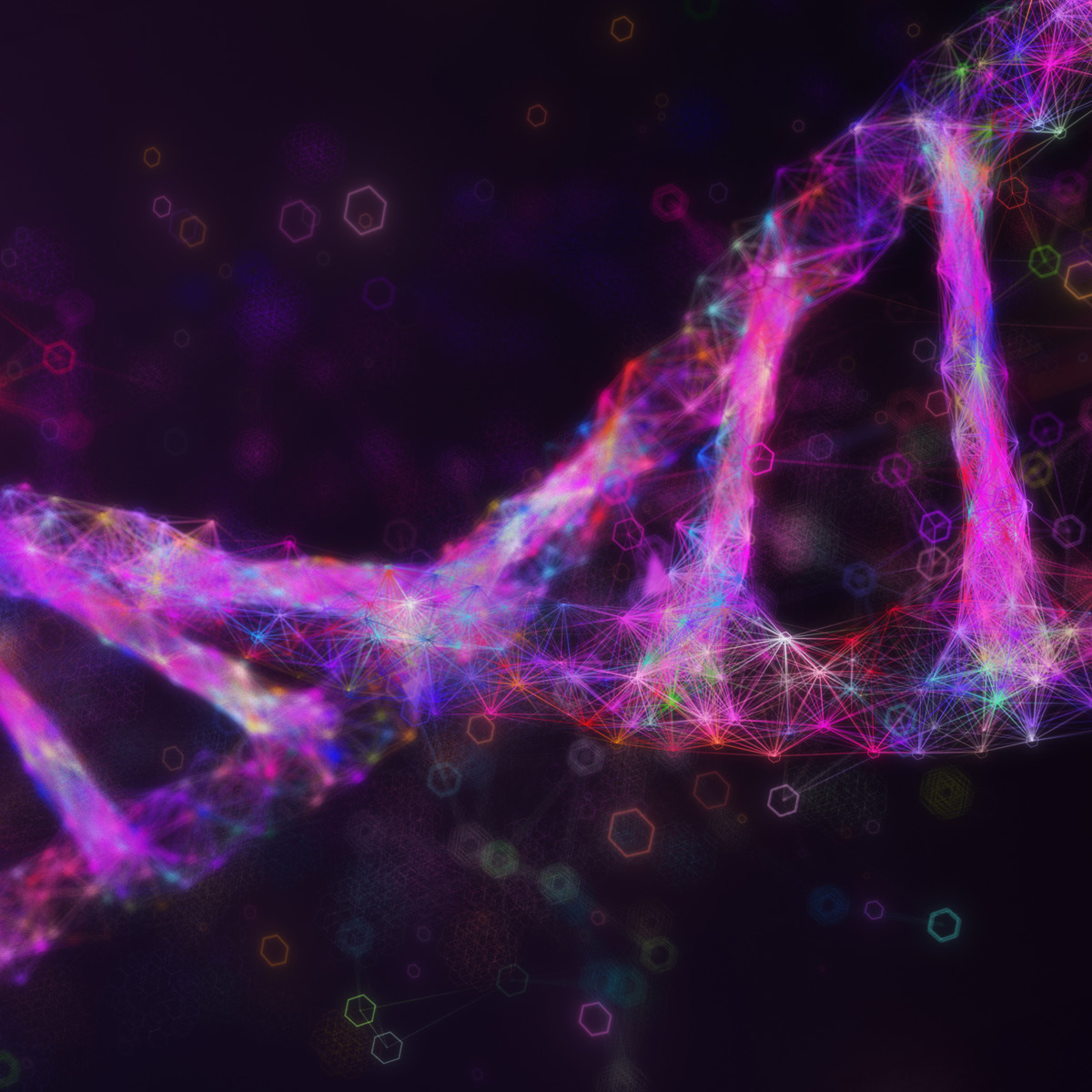 Stylized illustration of a DNA helix