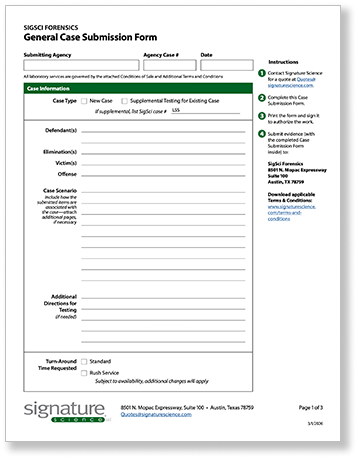Thumbnail of the General Case Submission Form